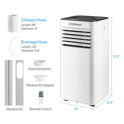 Aire Acondicionado Portátil 10000 BTU Enfriador de Aire Evaporativo Deshumidificador-Blanco
