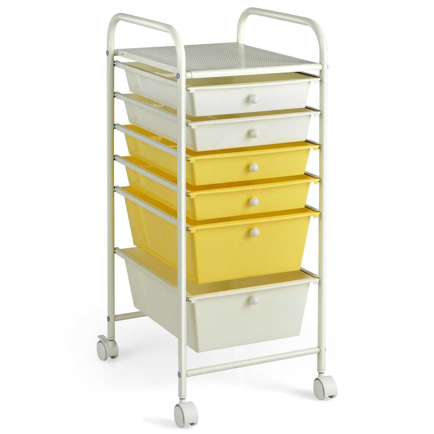 6 Drawers Rolling Storage Cart Organizer-Black