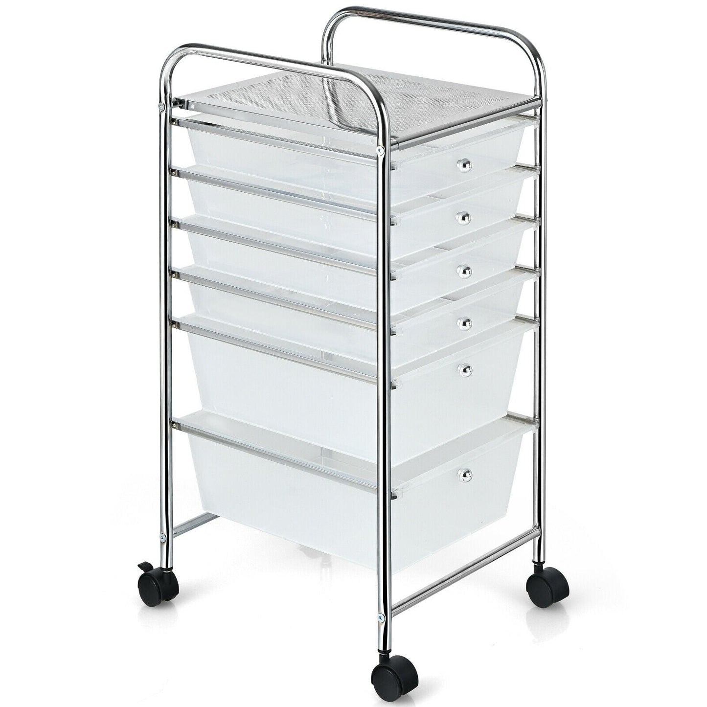 6 Drawers Rolling Storage Cart Organizer-Black