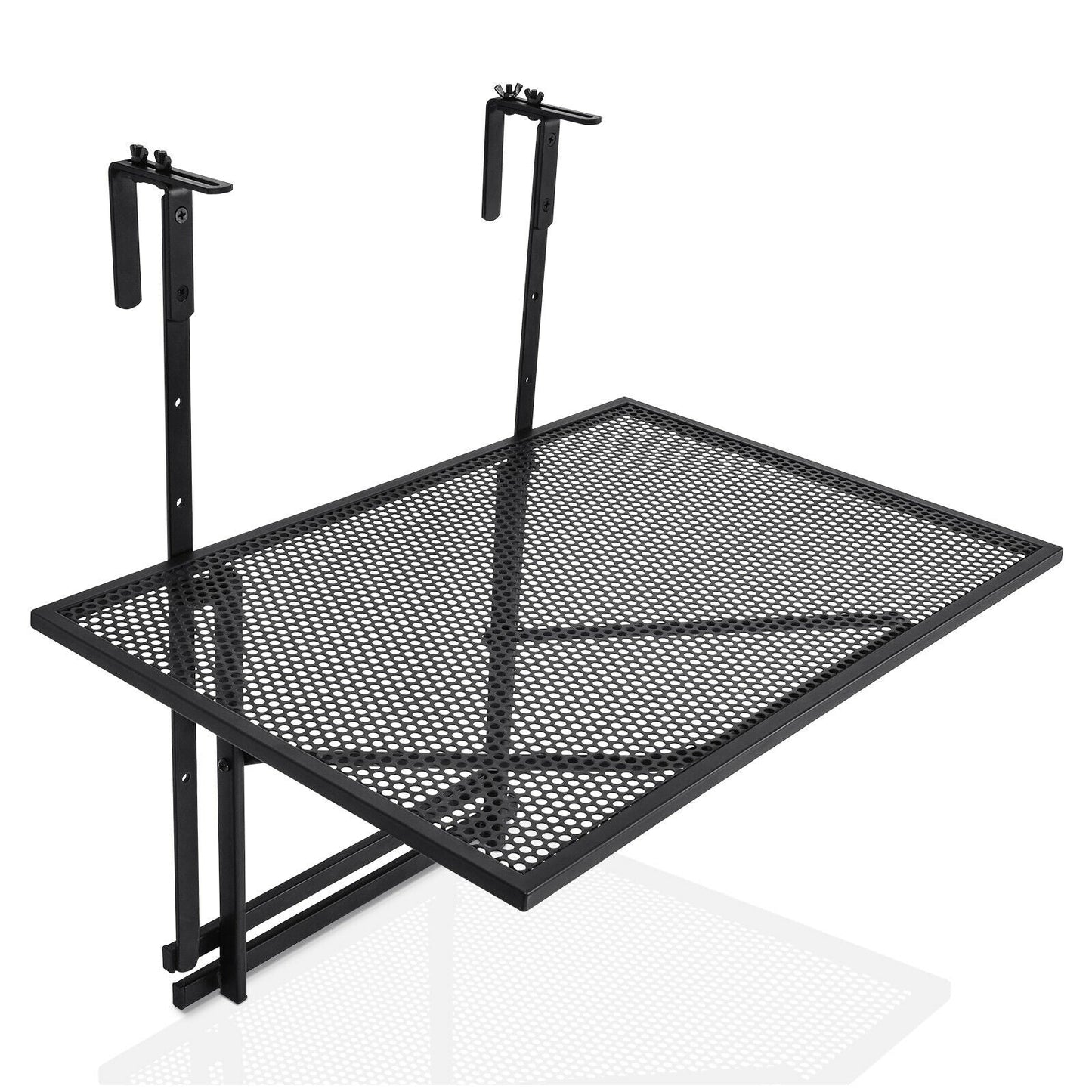 Mesa Plegable para Barandilla con 5 Niveles de Altura Ajustable