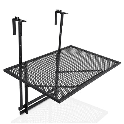 Mesa Plegable para Barandilla con 5 Niveles de Altura Ajustable