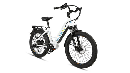 META26 1.0 electric bicycle, white frame, front suspension, fat tires by EUNORAU E-BIKE US on Tampa Home & Garden Store