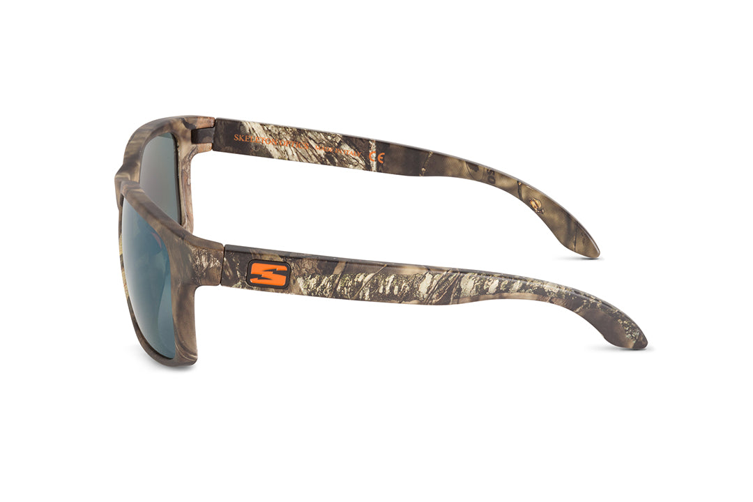 Decoy sunglasses Mossy Oak Break-Up Country camouflage by Skeleton Optics with blue lenses on Tampa Home & Garden Store