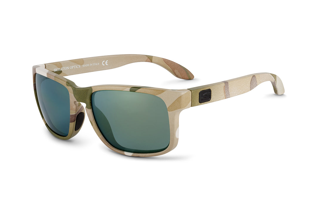 Decoy Original MultiCam Sunglasses by Skeleton Optics, camo frame with green lenses on Tampa Home & Garden Store