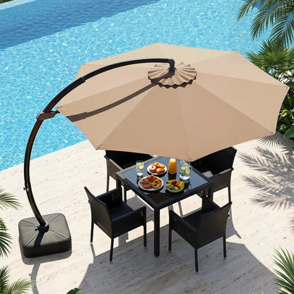 11 ft Cantilever Patio Umbrella Base and Rotation