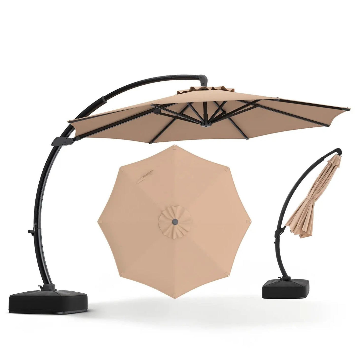 11 ft Cantilever Patio Umbrella Base and Rotation