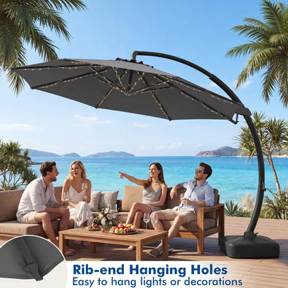 11 ft Cantilever Patio Umbrella Base and Rotation