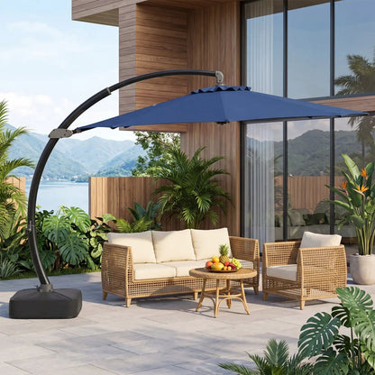 11 ft Cantilever Patio Umbrella Base and Rotation