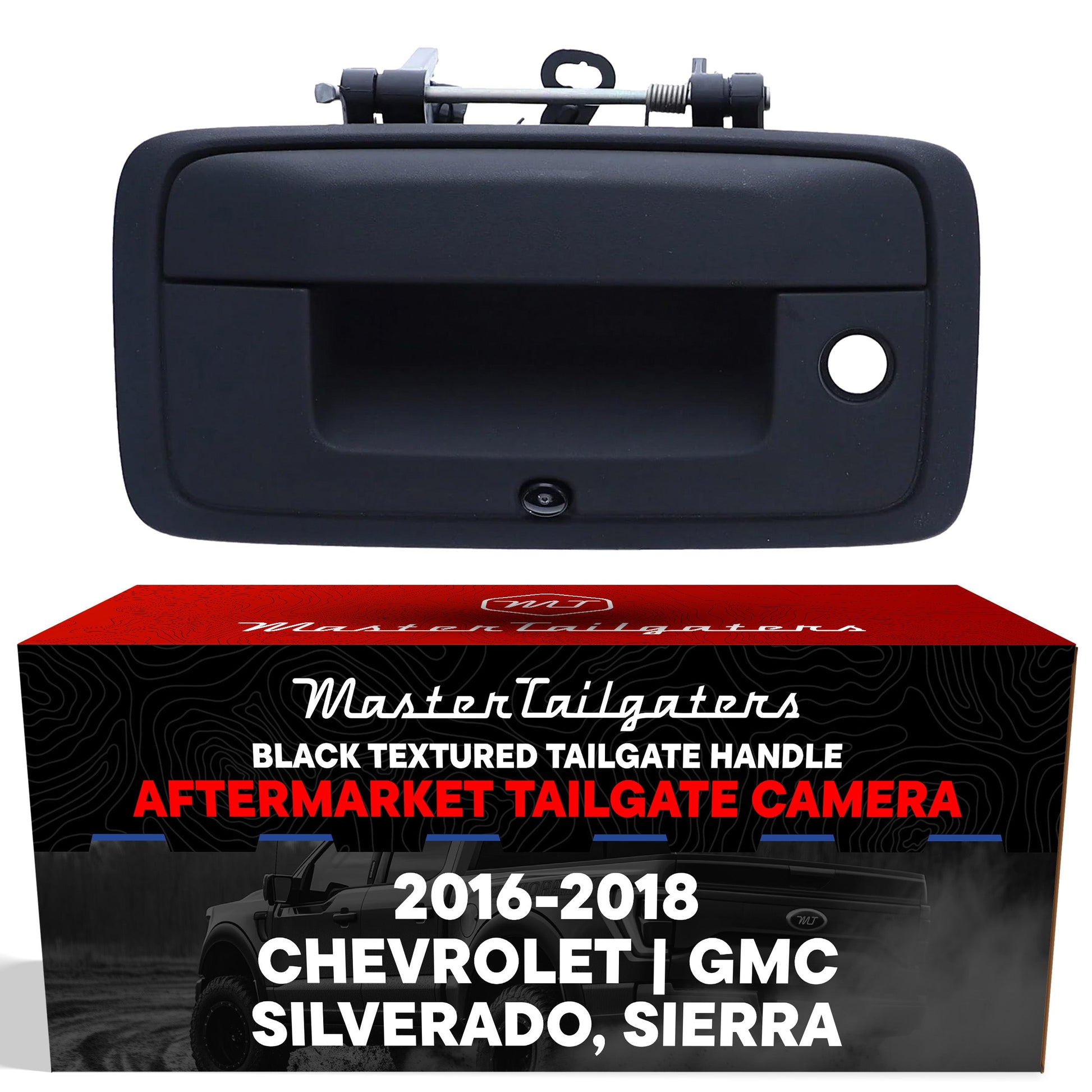 Master Tailgaters black tailgate handle with backup camera for Silverado/Sierra 2016–2018 on Tampa Home & Garden Store