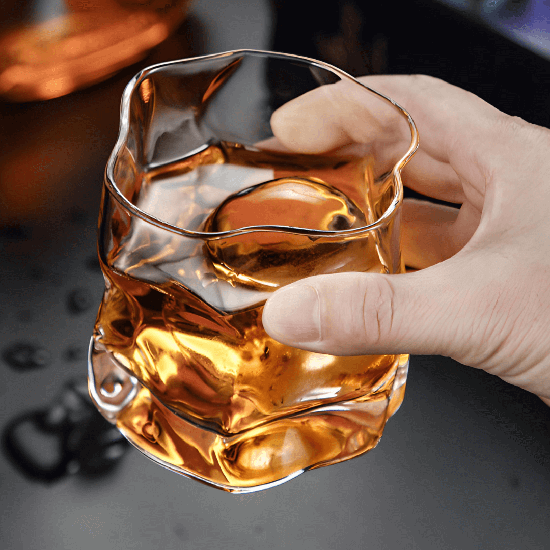 Hoshi Handcrafted Crystal Whisky Glass with Grip