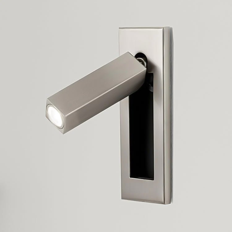 Recessed folding bedside wall sconce with warm LED in brushed nickel finish Moktan Sabai on Tampa Home & Garden Store