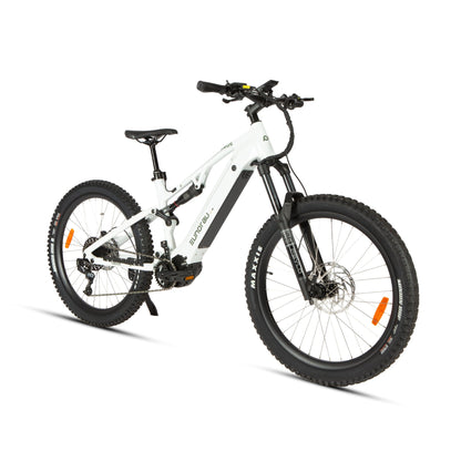 URUS 2.0 electric bike white frame with front suspension and fat tires EUNORAU E-BIKE US on Tampa Home & Garden Store