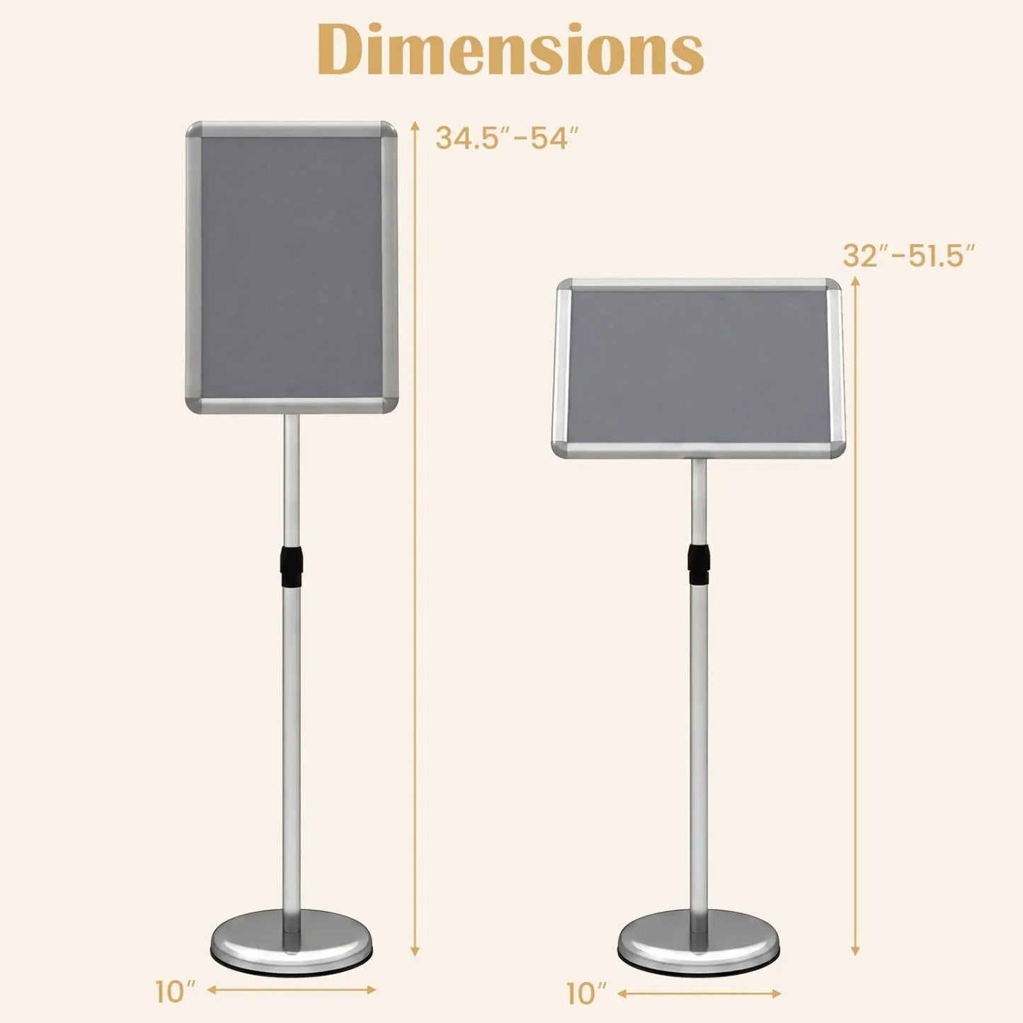 11x17 Adjustable Sign Holder Stand Snap Frame