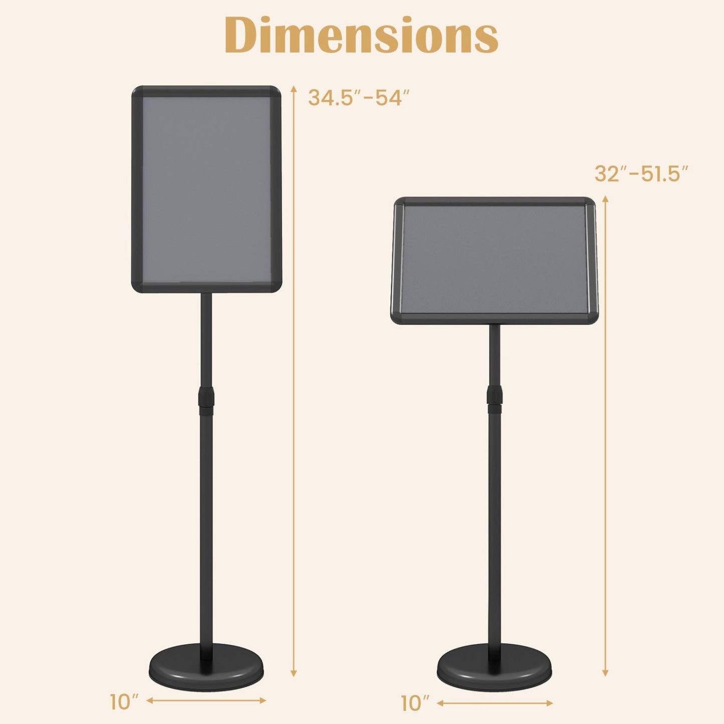 11x17 Adjustable Sign Holder Stand Snap Frame