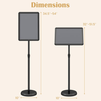 11x17 Adjustable Sign Holder Stand Snap Frame