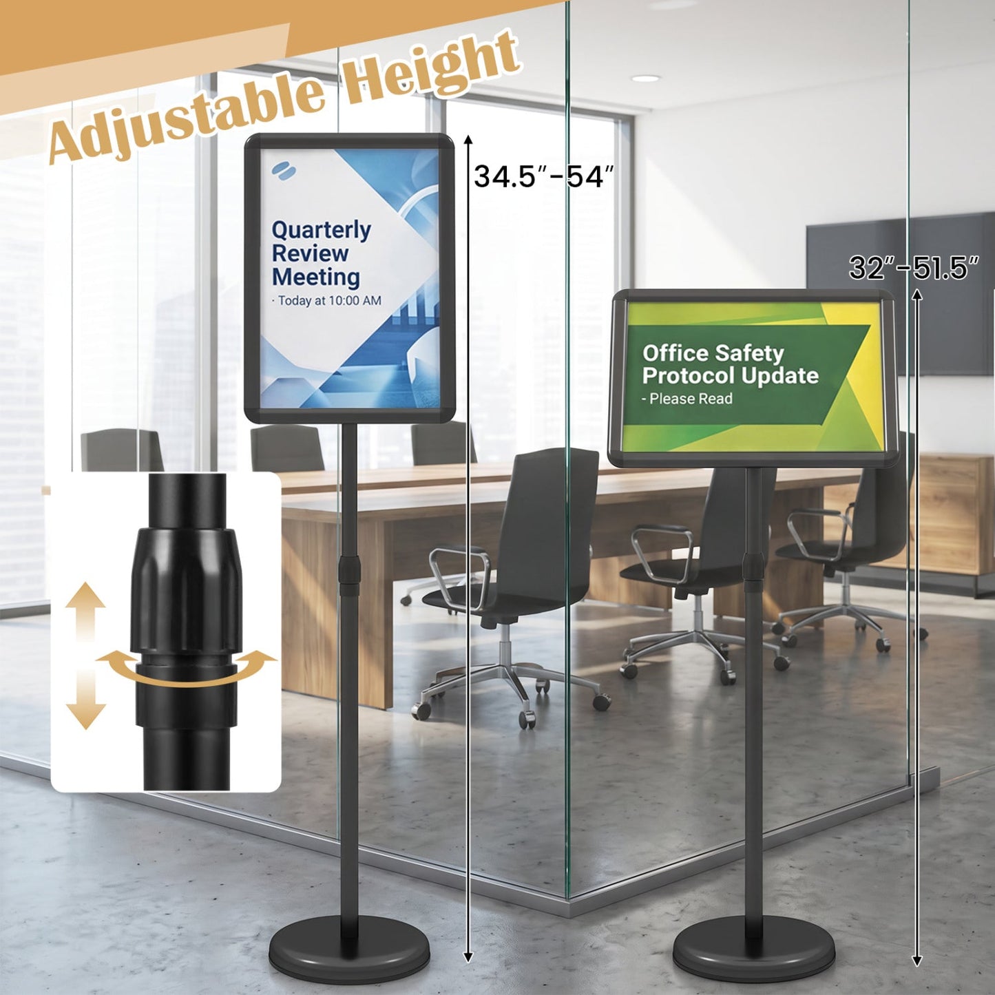 11x17 Adjustable Sign Holder Stand Snap Frame