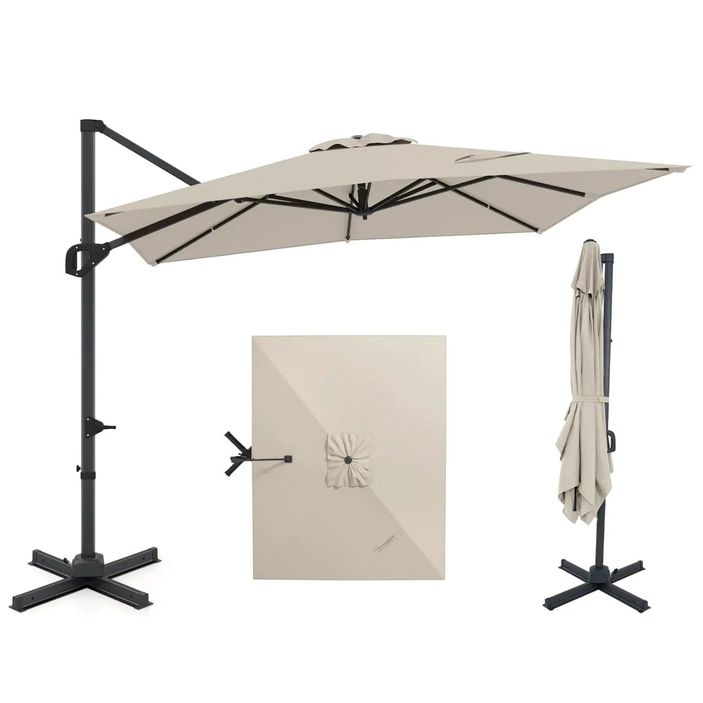 11x9 Cantilever Patio Umbrella With 360 Rotation