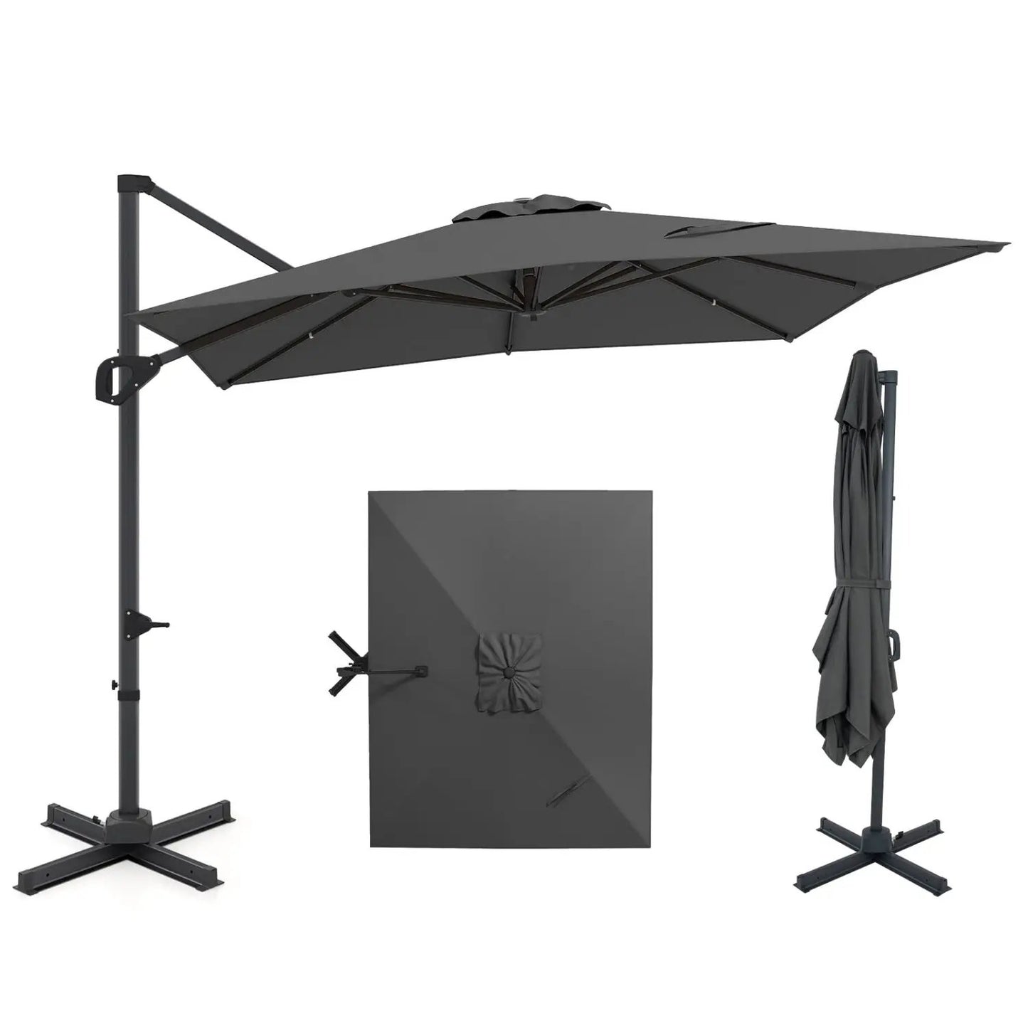 11x9 Cantilever Patio Umbrella With 360 Rotation