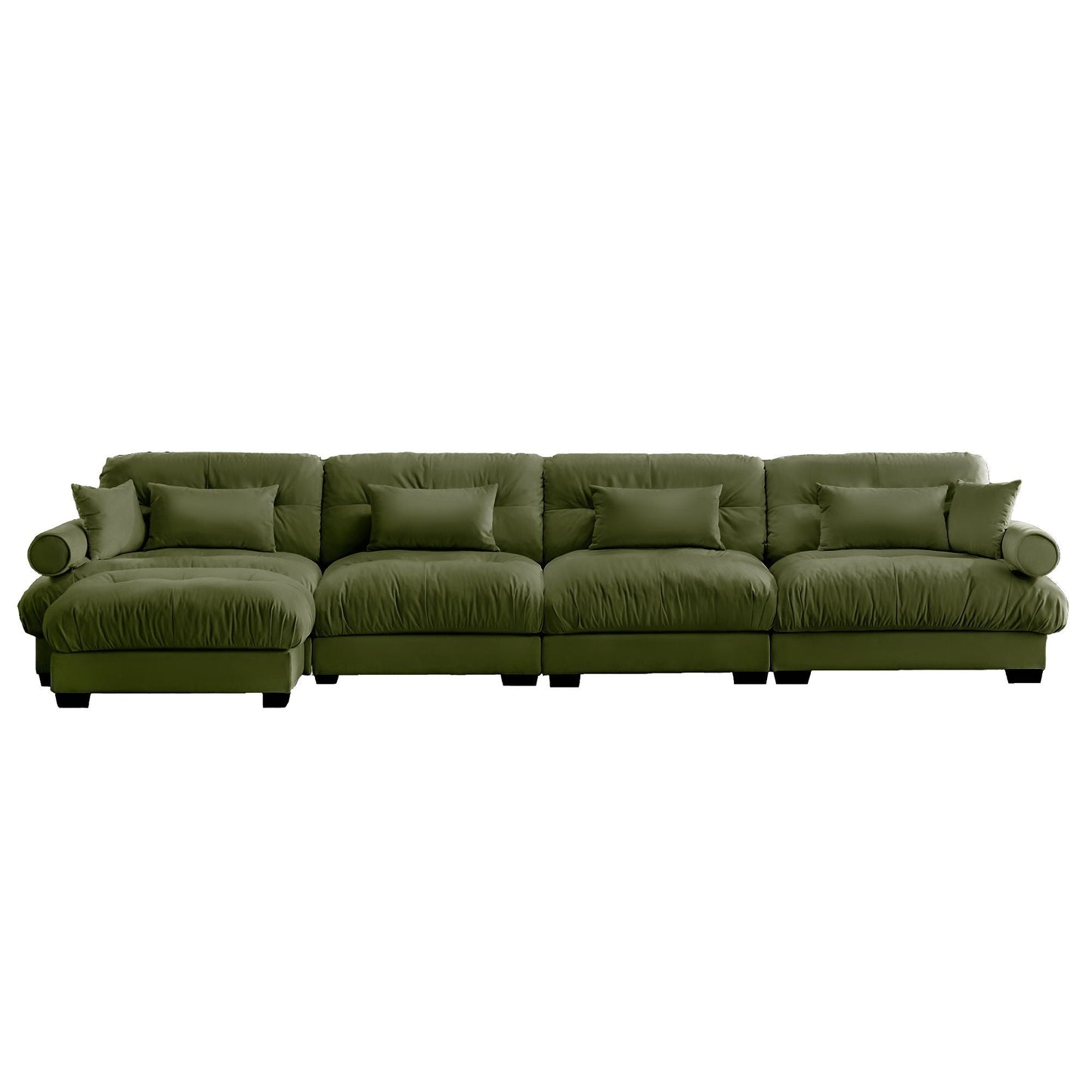 Oversized Modular Sofa with Movable Ottoman