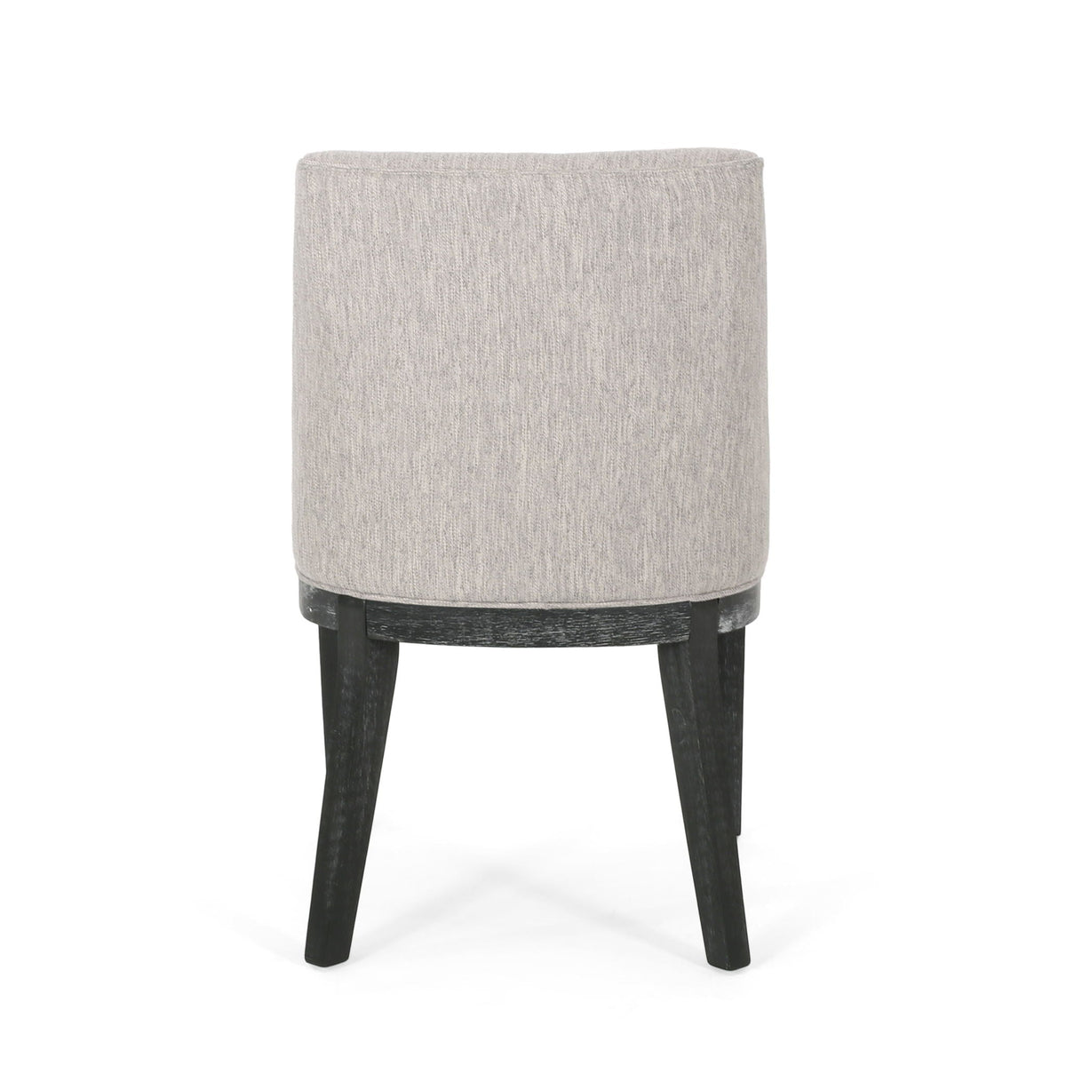 HouseOfZazla dining chairs 2-pack, light gray fabric upholstery with dark wood legs on Tampa Home & Garden Store