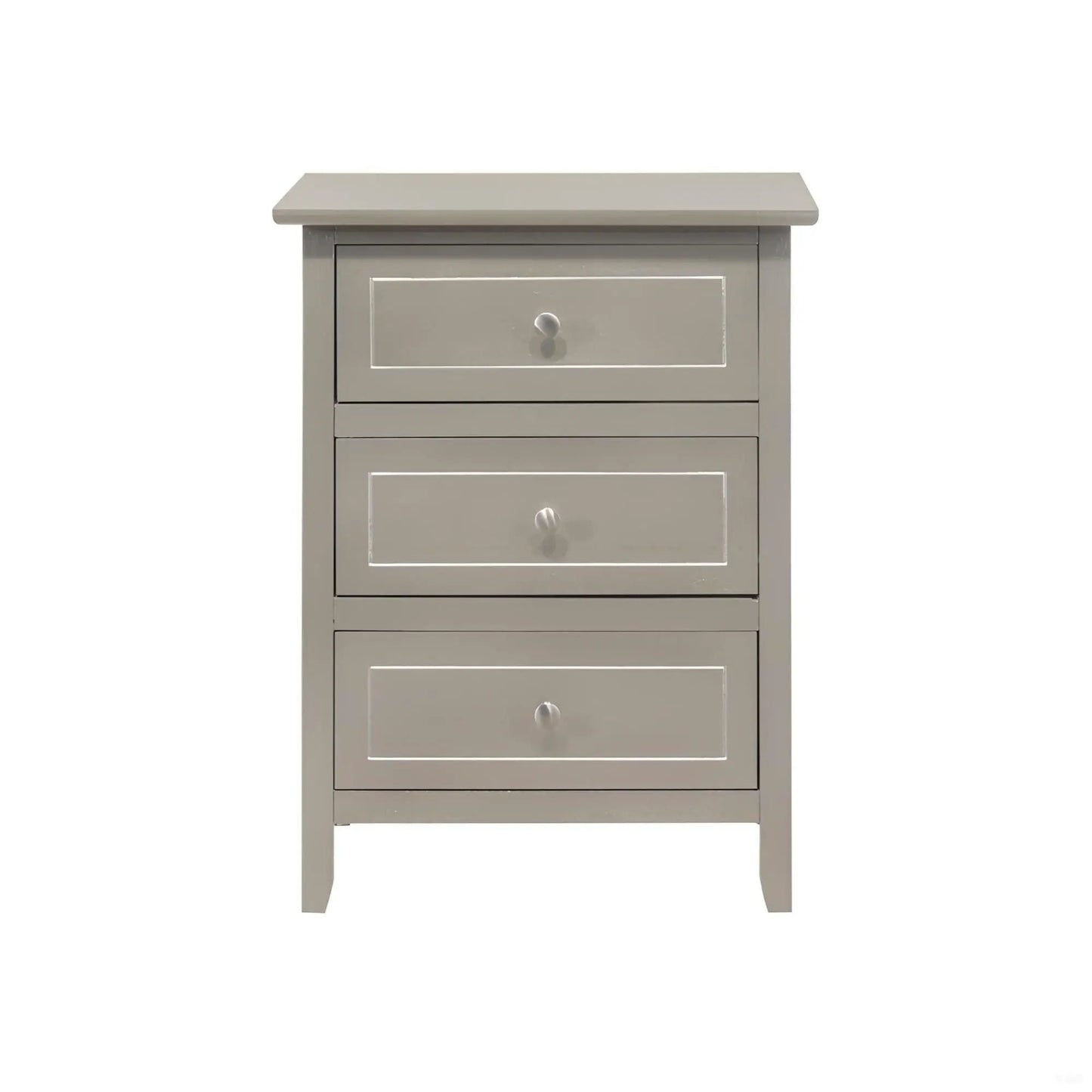 Dove Tailed Drawers 3-Drawer Nightstand in taupe gray with framed fronts by Unique Piece Furniture on Tampa Home & Garden Store