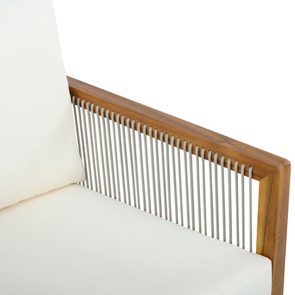 Acacia Outdoor Club Chair and Rope Back Seat
