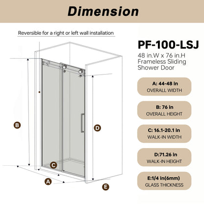 Frameless sliding shower door with gold hardware and square-tube track by HouseOfZazla on Tampa Home & Garden Store
