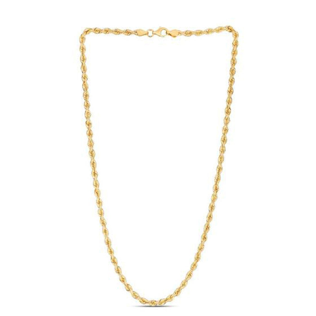 14k yellow gold light rope chain necklace 3.70 mm on Tampa Home & Garden Store
