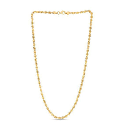 14k yellow gold light rope chain necklace 3.70 mm on Tampa Home & Garden Store