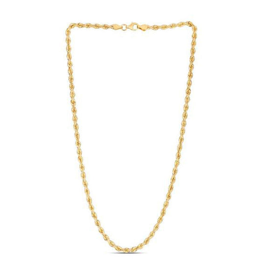 14k yellow gold light rope chain necklace 3.70 mm on Tampa Home & Garden Store