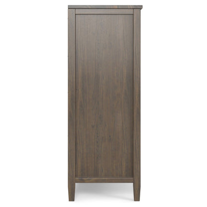 Ela - Medium Storage Cabinet - Smoky Brown, accent cabinet with paneled door and tapered legs on Tampa Home & Garden Store