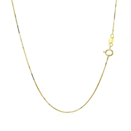 10k yellow gold box chain necklace 0.60 mm with spring ring clasp by Bids.com on Tampa Home & Garden Store