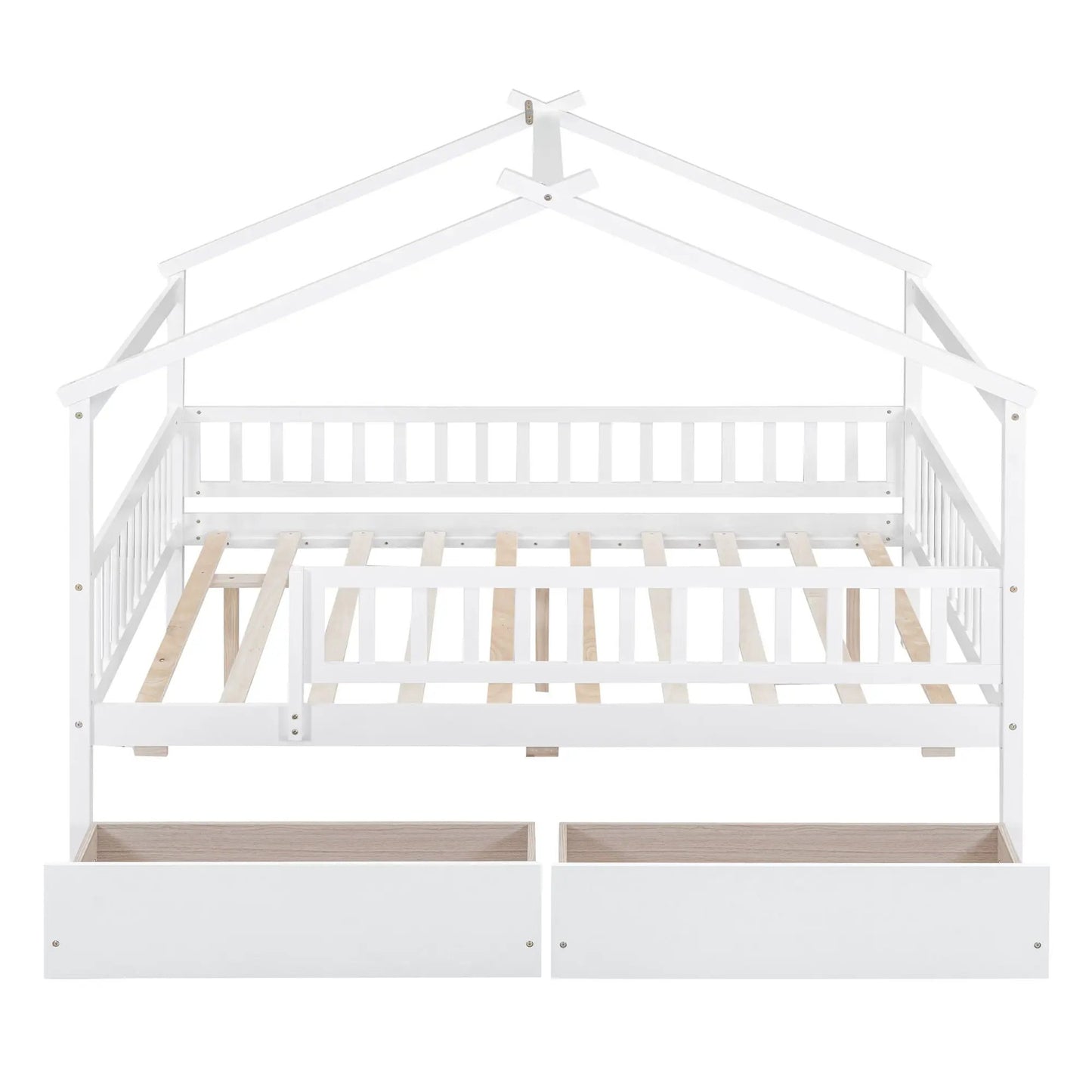 White house-style storage bed with two under-bed drawers by Unique Piece Furniture on Tampa Home & Garden Store