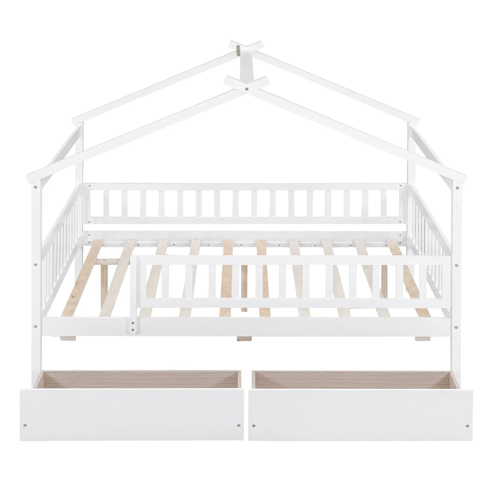 White house-style storage bed with two under-bed drawers by Unique Piece Furniture on Tampa Home & Garden Store