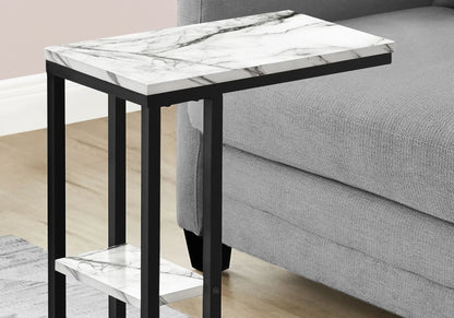 C Shaped Accent Table with Contemporary Design