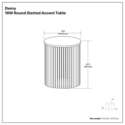 Demy Handcrafted Metal Accent Table Industrial