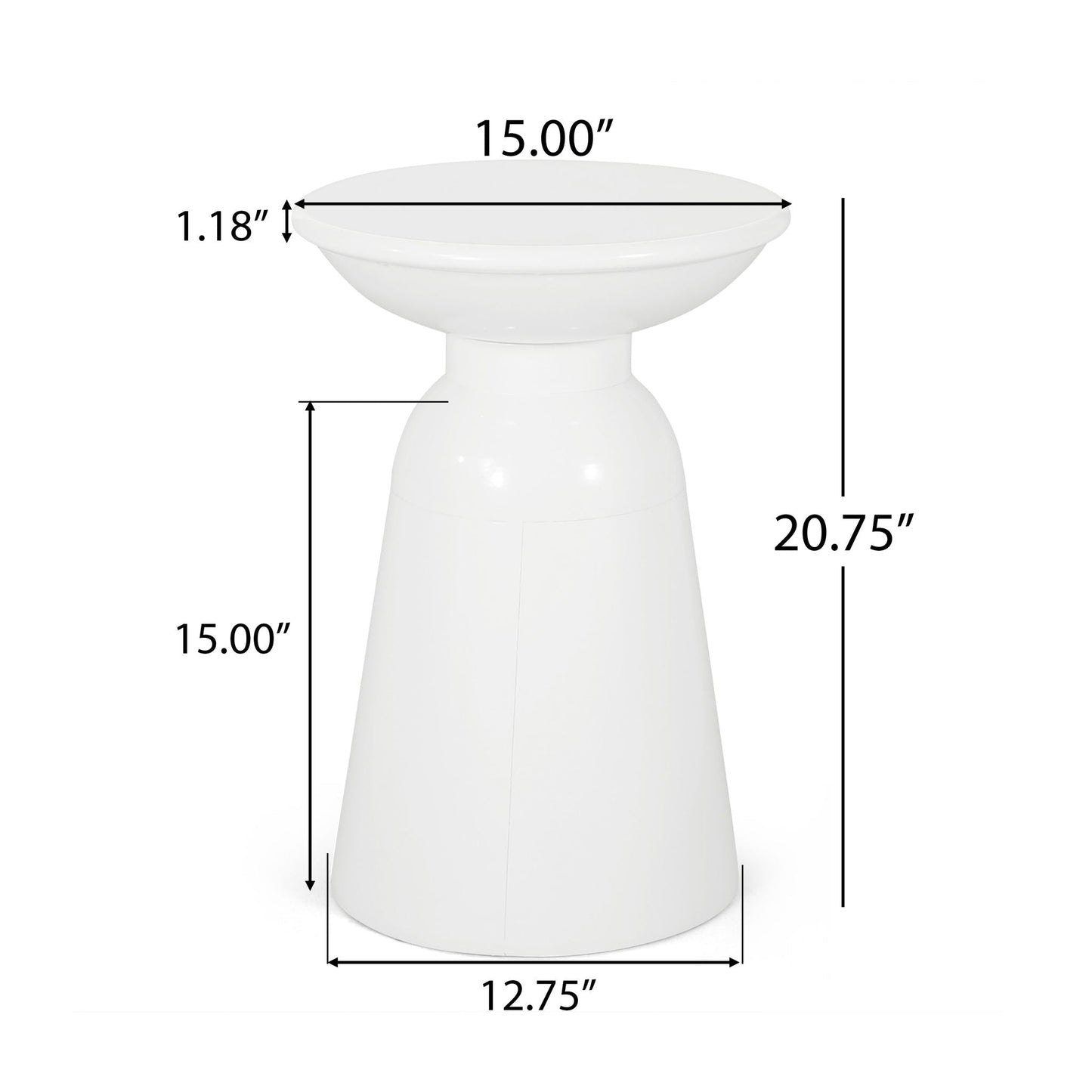 Modern Round Metal Pedestal Outdoor Table