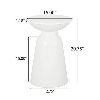 Modern Round Metal Pedestal Outdoor Table