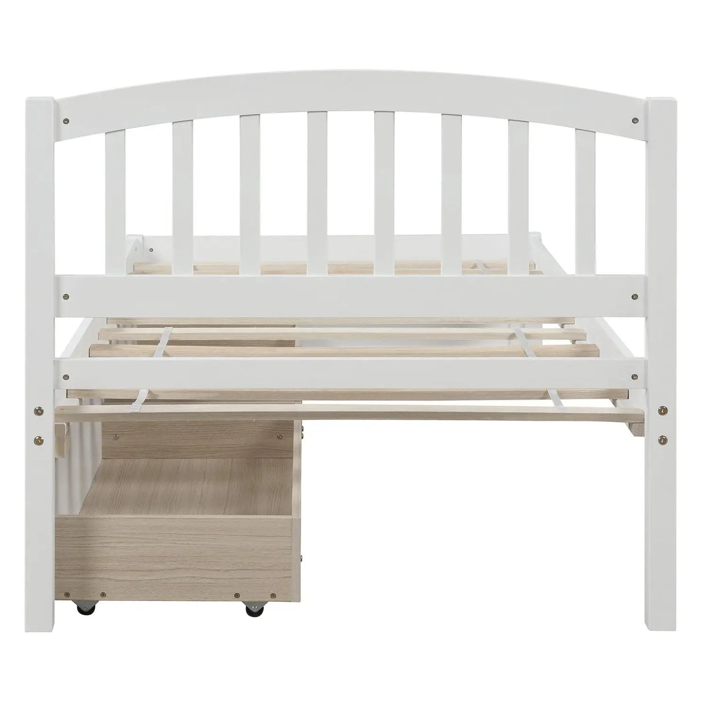 Wood Platform Storage Bed With Two Drawers