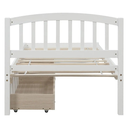 Wood Platform Storage Bed With Two Drawers