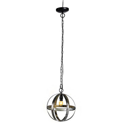 Metal Chandelier With Adjustable Chain Gray