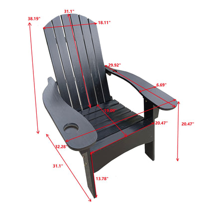 Outdoor Wood Adirondack Chair and Umbrella Hole