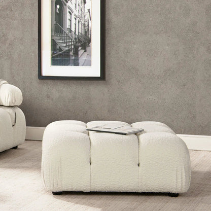 Marcel Bubble Modular Modern Cocktail Ottoman set of five cream boucle ottomans on Tampa Home & Garden Store