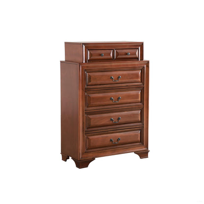 Real Wood Veneer Accent Chest with Dove-Tailed Drawers by HouseOfZazla in dark brown finish on Tampa Home & Garden Store