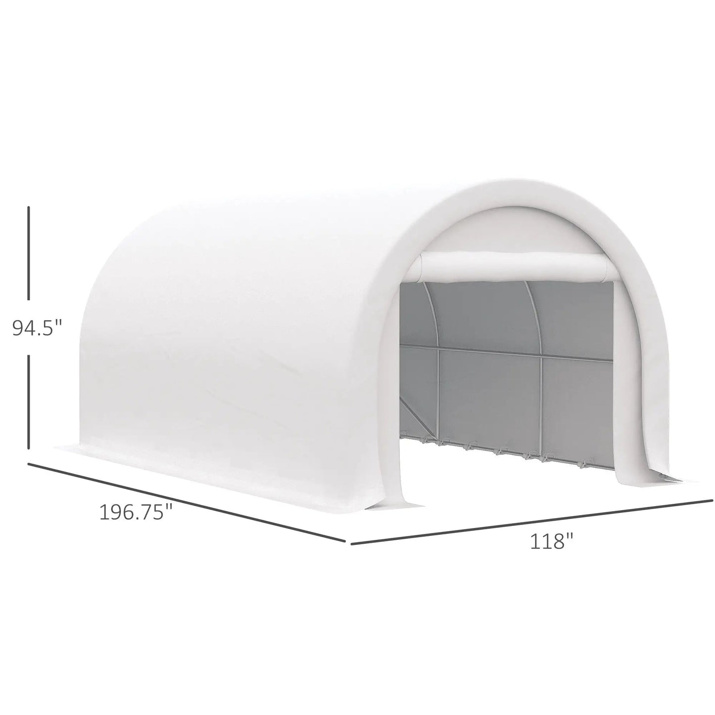 Outsunny 10x16 Carport with Heavy Duty Tent