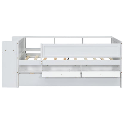 White twin daybed with built-in drawers and pull-out trundle for storage on Tampa Home & Garden Store