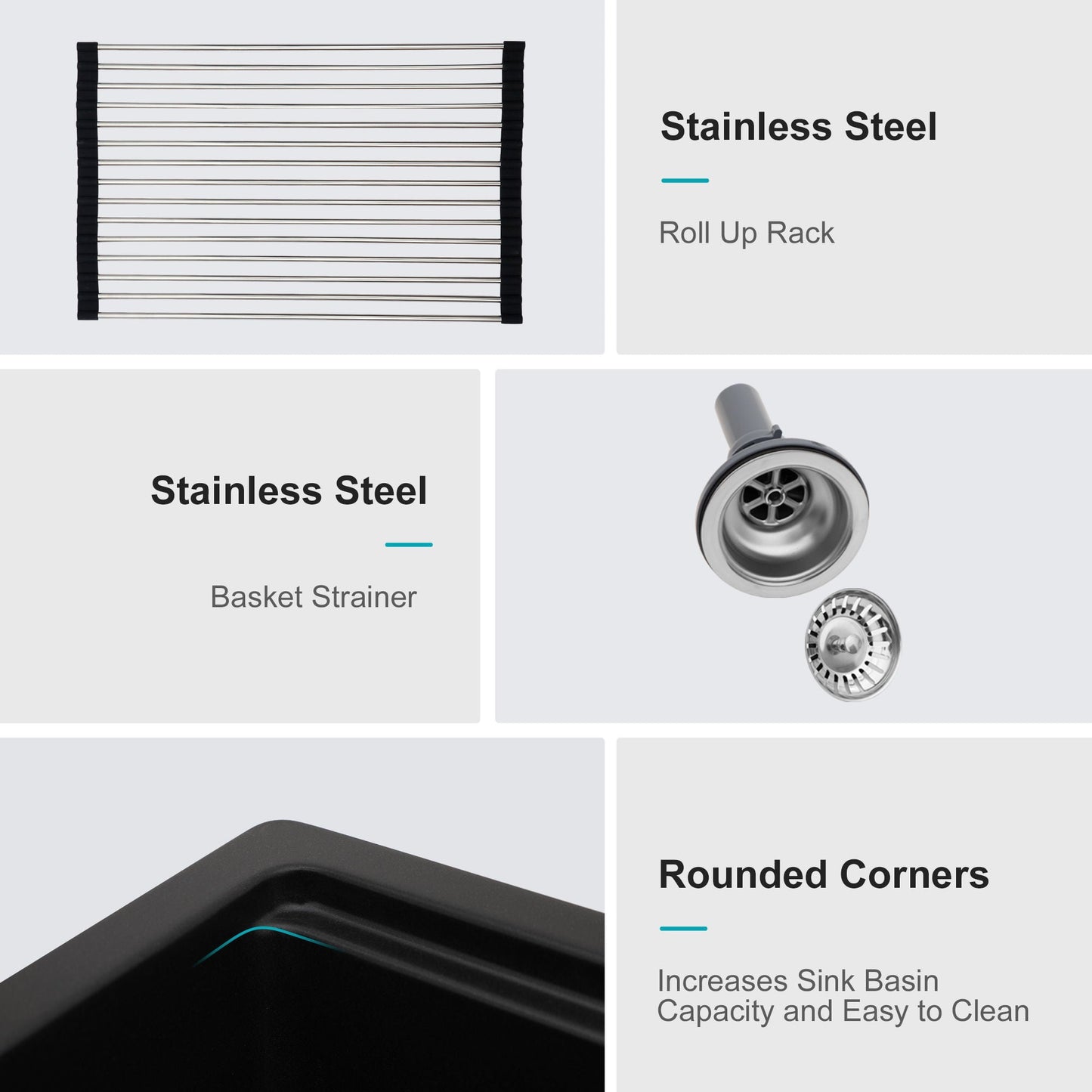 Quartz Composite Workstation Kitchen Sink