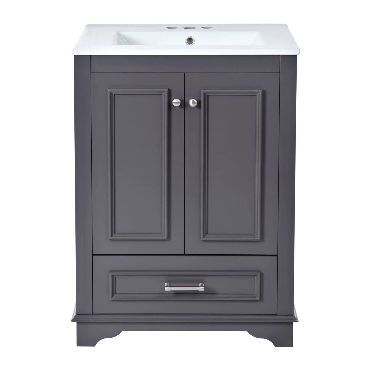 Bathroom Vanity With Ceramic Sink and Cabinet