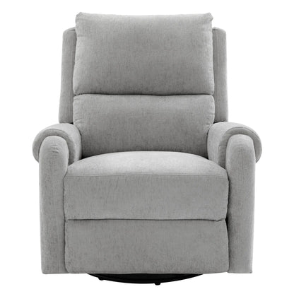 Manual recliner massage chair in gray fabric with swivel rocker by Unique Piece Furniture on Tampa Home & Garden Store