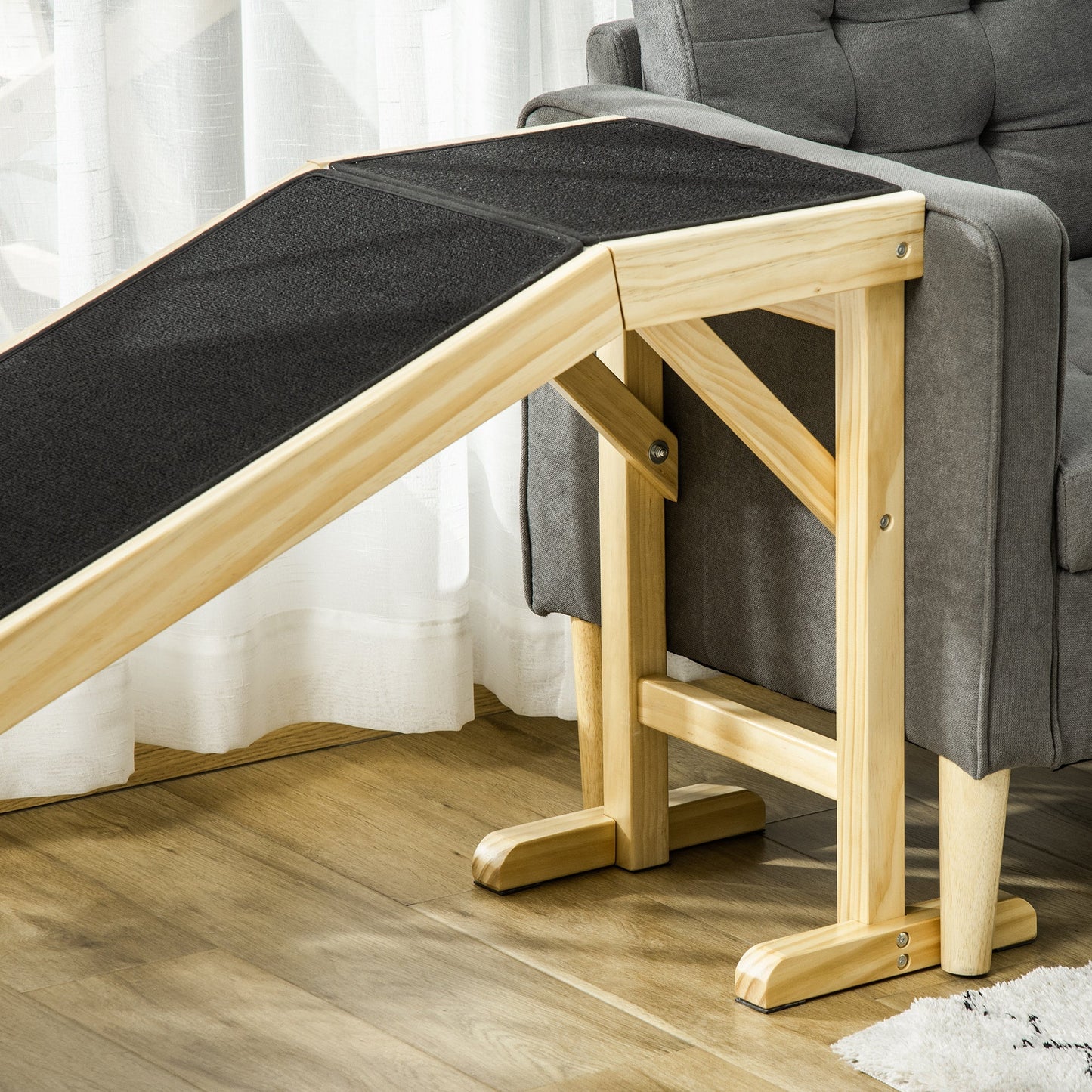 PawHut Dog Ramp for Bed with Non-Slip Carpet and Wood Frame on Tampa Home & Garden Store